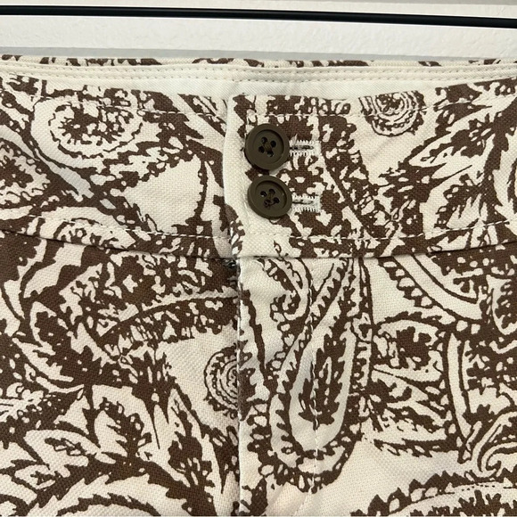 Gap Stretch Brown and Cream Cropped Pants - Picture 5 of 7